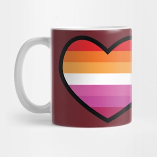 Lesbian Flag Heart Mug